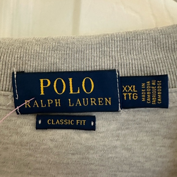 Polo by Ralph Lauren Men's Light Gray Polo Shirt size XXL - Picture 3 of 5